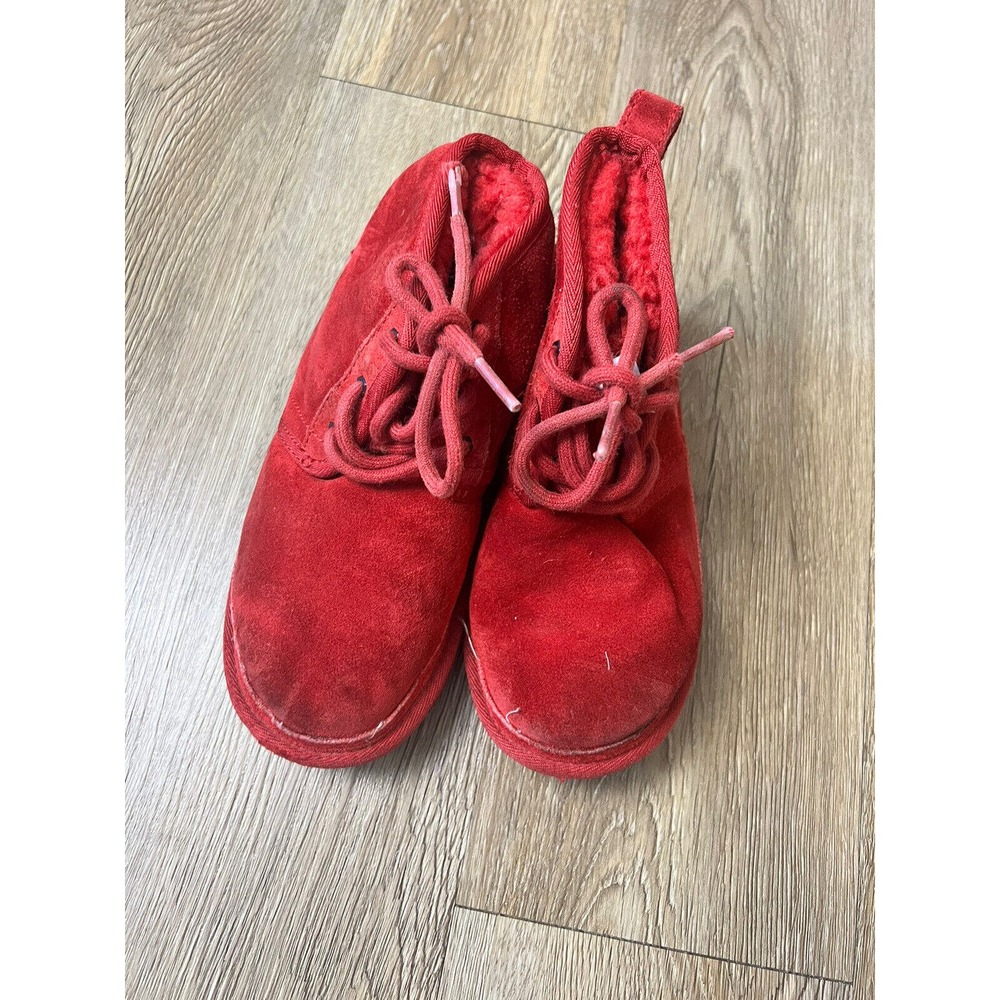 UGG Chukka Boots Girls 13 Youth Red - WORN - Picture 1 of 7